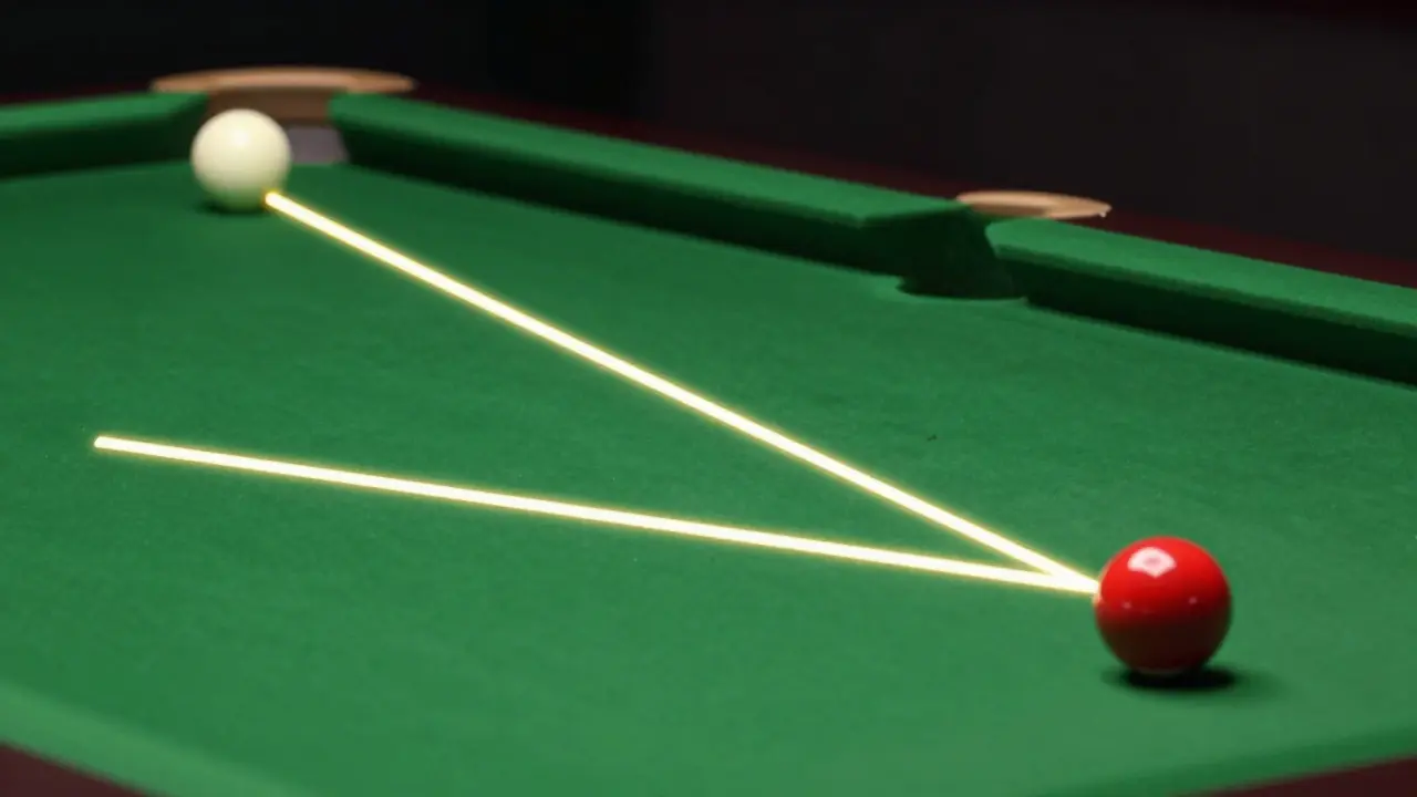 Geometrická trajektorie koule při odrazu