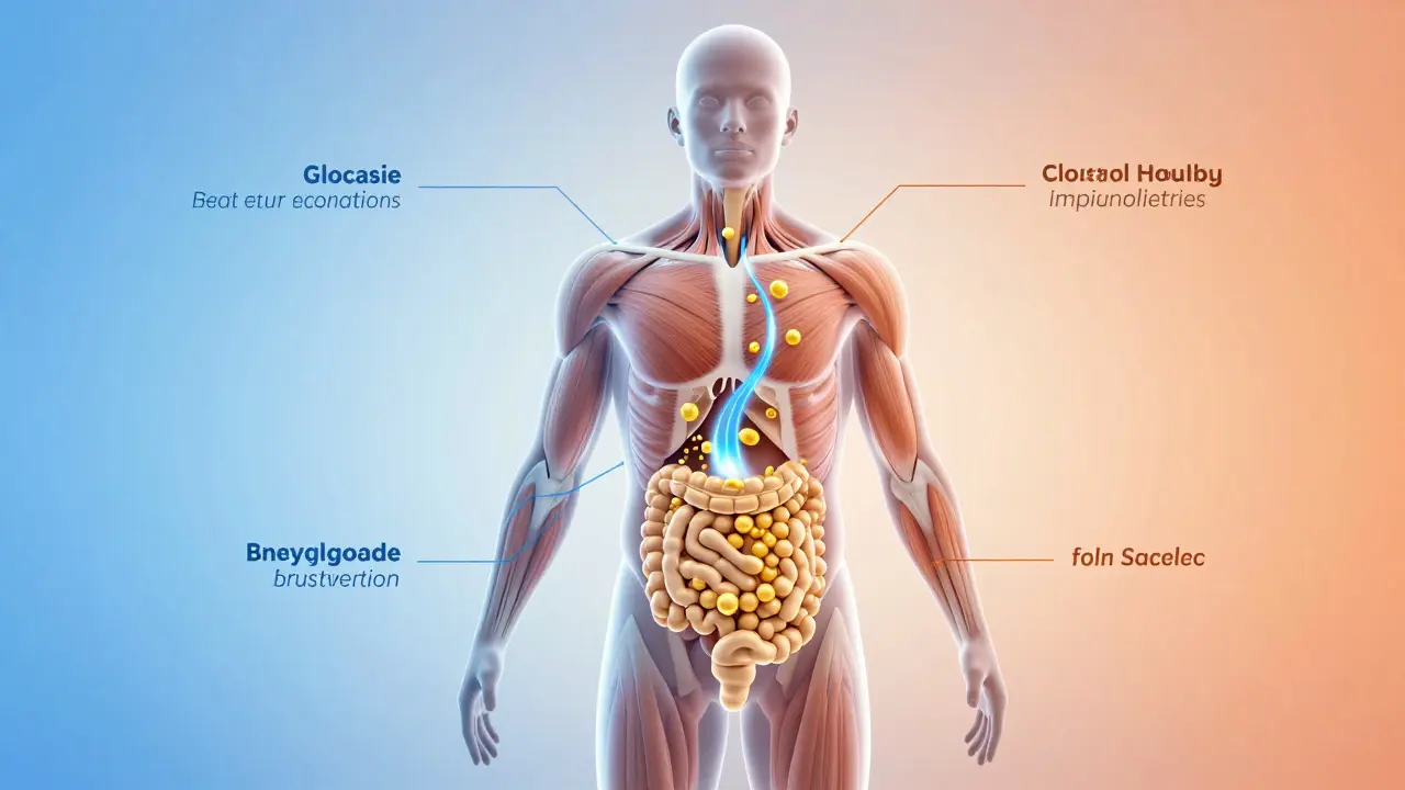 Ilustrace metabolismu těla s pohledem na regulaci inzulínu a energie