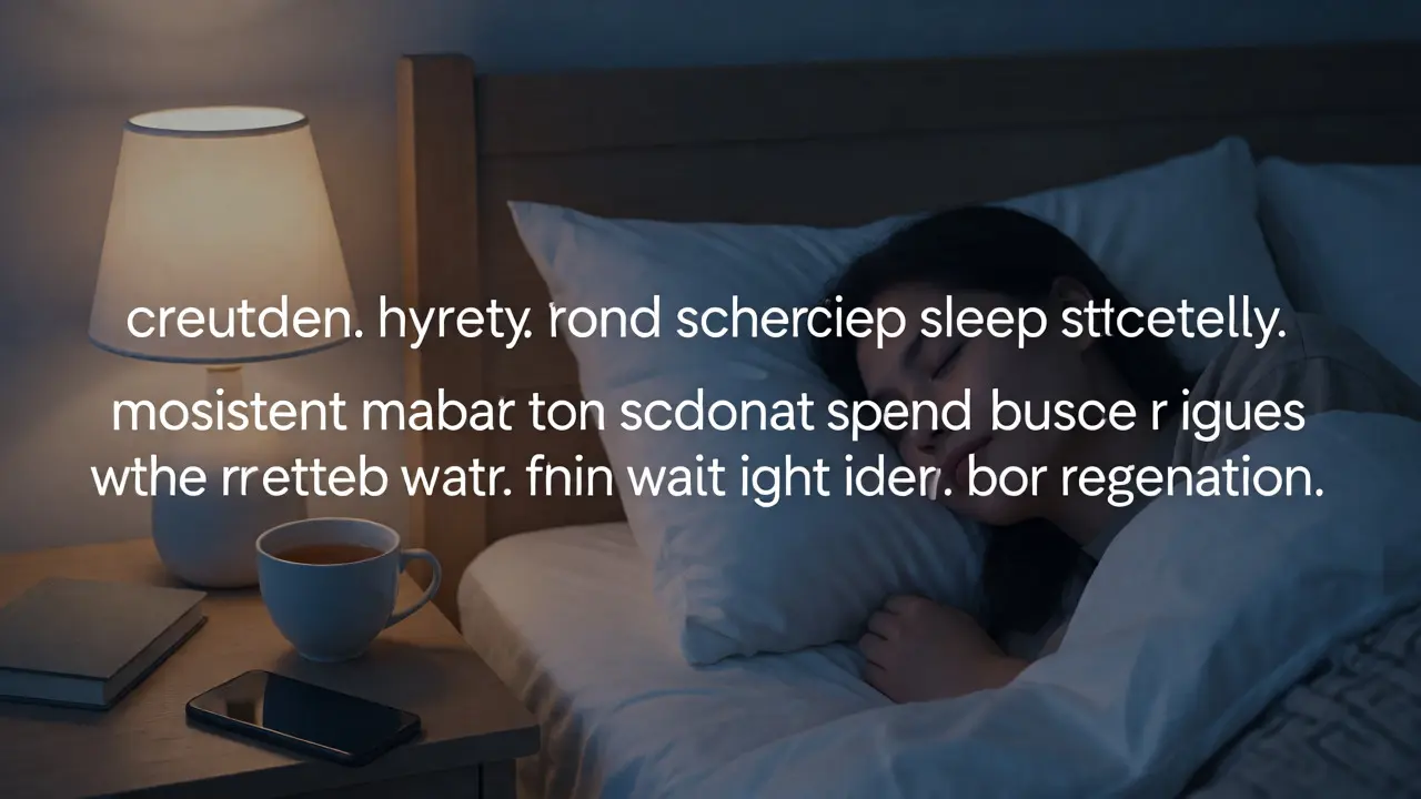 Osoba klidně spící v tlumeně osvětlené ložnici s odloženým telefonem vedle postele.